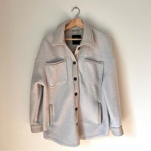 Bagatelle Cream Fleece Women’s Shacket, Size Small